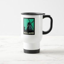 holland art deco vintage retro travel poster mugs