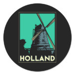 holland art deco vintage retro travel poster stickers