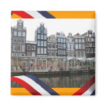 Holland Flower Market Orange Fridge Magnet