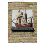Holland Gable Stone of Dutch Ship Greeting Card