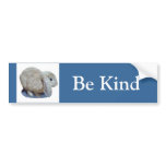 Holland Lop Ear Rabbit "Be Kind" Bumper Sticker bumper stickers