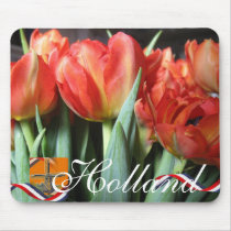 Holland Red Tulip Flowers Souvenir Mousepad