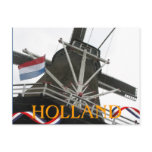 Holland Windmill and Dutch Flag Party Postcard
