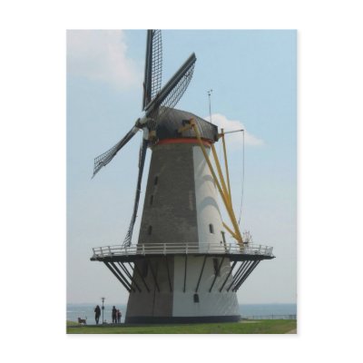Holland windmill in Zeeland, The Netherlands Postcard by hollandshop