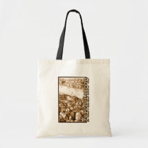 Hollar's Globe Theatre Long View of London Tote Bag
