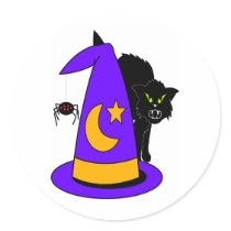 holloween round stickers