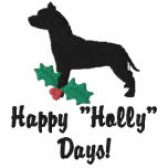 Holly American Pit Bull Embroidered Shirt (LS) embroidered shirts