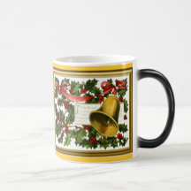 Holly and bells mugs