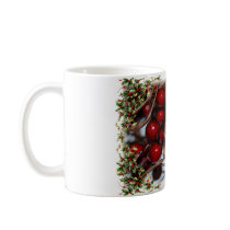 Holly and Pine Cone Holidays Mug