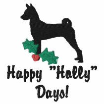 Holly Basenji Embroidered Shirt (Long Sleeve)