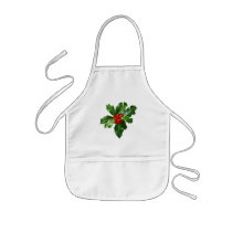 Holly Berries Holidays Girls' Apron