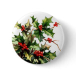 Holly Berry Button