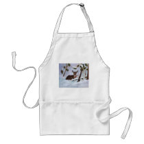 Holly Berry Deer Apron
