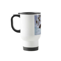 Holly Berry Deer Travel Mug