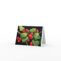 Holly Berry Night Notecard