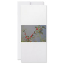 Holly berry stem against grey background