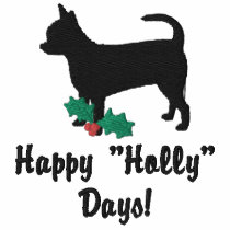 Holly Chihuahua Embroidered Shirt (Long Sleeve)