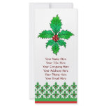 Holly Fleur de lis Rack Card Design
