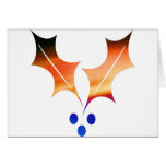 Holly gold greeting cards