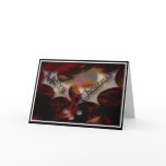Holly in Abstract Fire Light Greeting Card