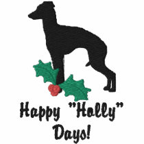 Holly Italian Greyhound Embroidered Polo Shirt