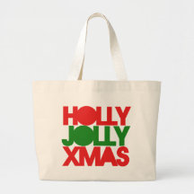 Holly Jolly XMAS Christmas Bag