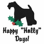 Holly Kerry Blue Terrier Embroidered Polo Shirt embroidered shirts