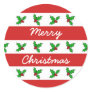 Holly Merry Christmas Sticker