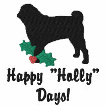 Holly Pug Embroidered Shirt (Long Sleeve)