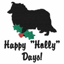 Holly Rough Collie Embroidered Long Sleeve TShirt