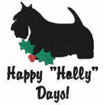 Holly Scottish Terrier Embroidered Polo Shirt embroidered shirts