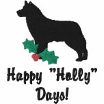 Holly Siberian Husky Embroidered Shirt (Long Slv) embroidered shirts