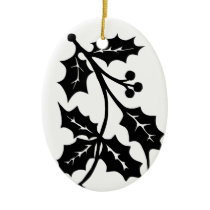 Holly Silhouette Ornament ornaments