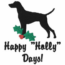 Holly Vizsla Embroidered Long Sleeve Shirt