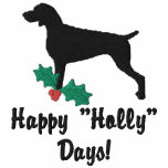 Holly Weimaraner Embroidered Long Sleeve Shirt embroidered shirts
