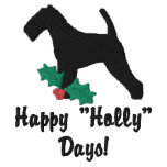 Holly Welsh Terrier Embroidered Zip Hoodie
