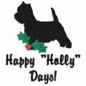 Holly West Highland Terrier Embroidered Shirt embroidered shirts