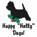 Holly Westie Embroidered Polo Shirt embroidered shirts