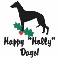 Holly Whippet Embroidered Polo Shirt