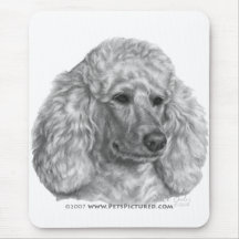 Holly, White Poodle Mouse Mat