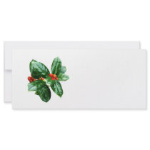 Holly With Berries Customized Rack Card