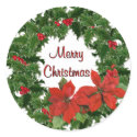 Holly Wreath Traditions stickers