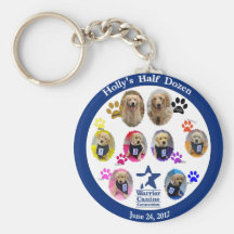 Holly's Half Dozen portrait keychain