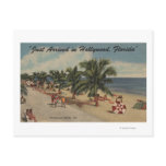 Hollywood Beach, Florida - View of Beach postcards