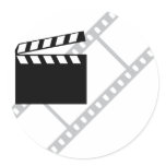 hollywood film clapper sticker