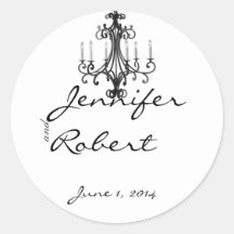 Hollywood Glamour Chandelier Envelope Seal Sticker
