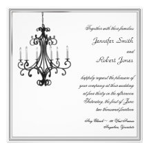 Hollywood Glamour Chandelier Invitation