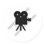 hollywood movie cine camera film stickers