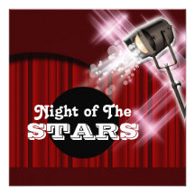 Hollywood theme "any age" party PERSONALIZE Custom Announcements