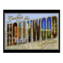 hollywood vintage postcard